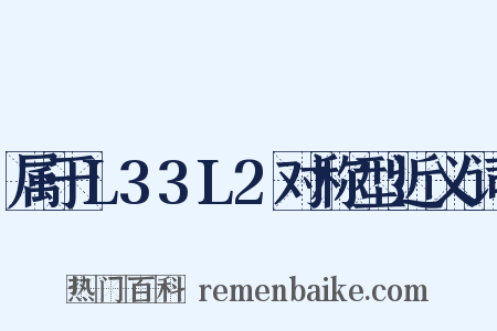 属于L33L2对称型近义词是什么意思的图片